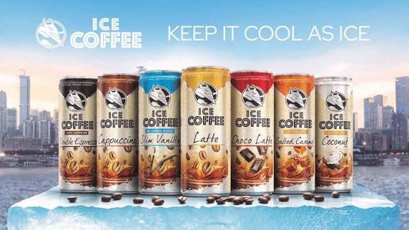 Cold Brew Coffee over ice cubes
